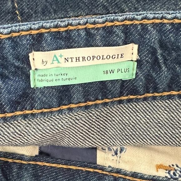 ANTHROPOLOGIE Pilcro The Annie Wide Leg Ultra High Rise Paint Splatter Jeans 28 - Picture 12 of 13